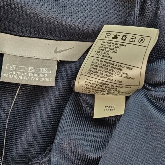 Nike Jacket Quarter Zip Long Sleeve Blue 2 Tone Active Athletic Mens Sz XXL Golf - Picture 8 of 10